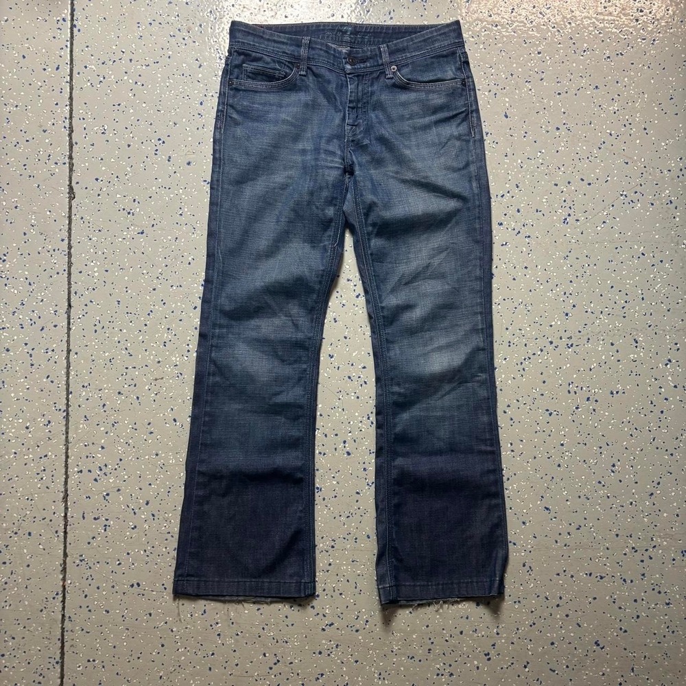 7 For All Mankind Flynt Bootcut Jeans Women's 28 Dark Wash USA Cowgirl Flare